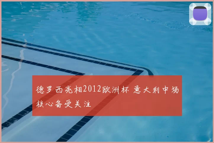 德罗西亮相2012欧洲杯 意大利中场核心备受关注